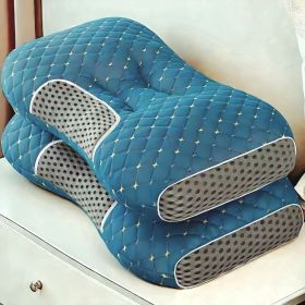 3D Knitted Cotton Massage Pillow(2pack) (Color: Atrovirens)