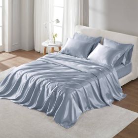 Satin Luxury Sheet Set Cal King (Color: as Pic)